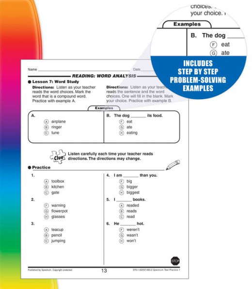 Spectrum Test Practice, Grade 1