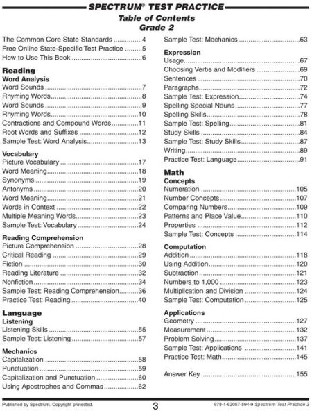 Spectrum Test Practice Grade 2 By Spectrum Paperback Barnes And Noble® 8458