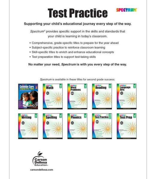 Spectrum Test Practice, Grade 2