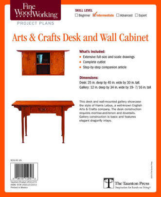 Fine Woodworking S Arts And Crafts Desk Wall Cabinet Plan By Fine Woodworking S Arts And Crafts Desk Wall Cabinet Plan