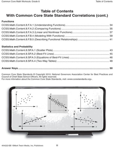 Common Core Math Workouts, Grade 8