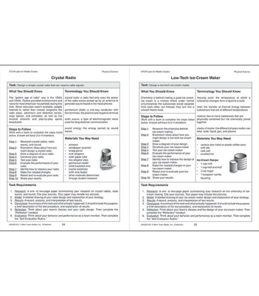 STEM Labs for Middle Grades, Grades 5 - 8