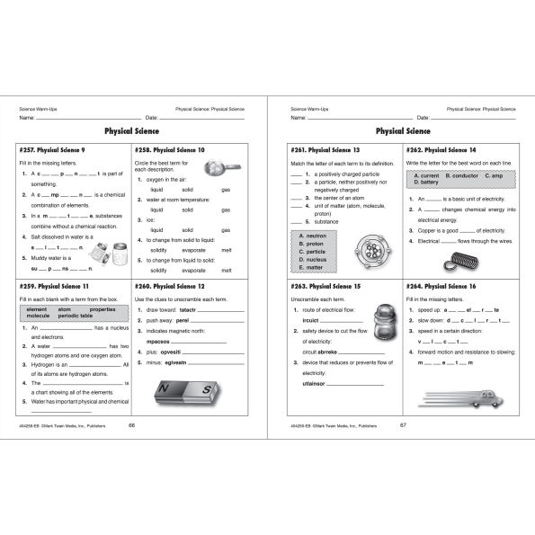 Science Warm-Ups, Grades 5 - 8