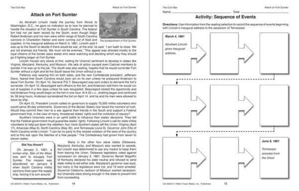 The Civil War: The War Between the States, Grades 5 - 12