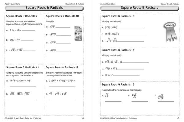 Algebra Quick Starts, Grades 7 - 12