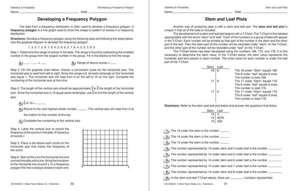 Statistics & Probability, Grades 5 - 12