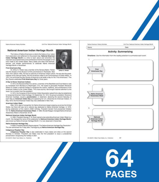 Native American History Activities Workbook, Grades 5 - 8: American Heritage Series