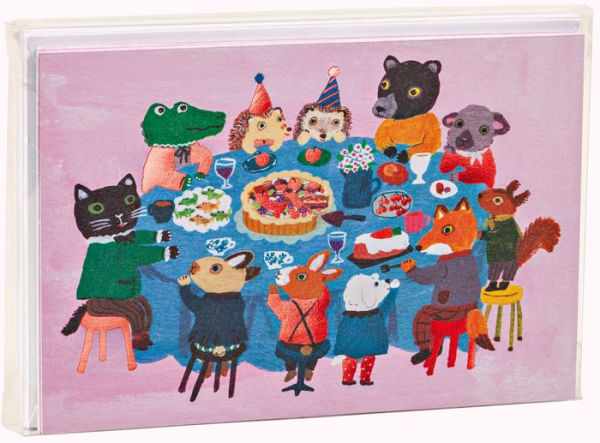 Dinner with Friends Big Notecard Set: 10-Full Color, Full Size Illustrated Notecards with Envelopes