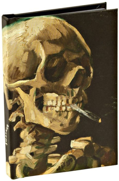 teNeues - Mini Notebook: Head of a Skeleton with a Burning Cigarette by Vincent van Gogh, Skull, Hardcover, Mini Notebook - 120 Dot-Grid Pages with Lay Flat Binding: Pocket Size Mini Hardcover Notebook with Painted Edge Paper