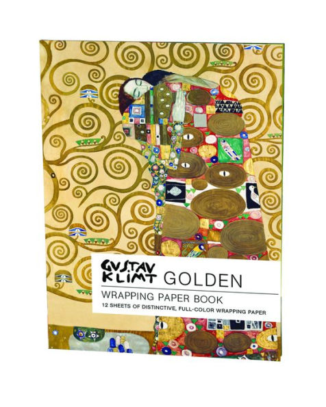 teNeues - Wrapping Paper, 12 Pages, Folded into a Book, Softcover, includes Page of Lablels, 6 Designs, Wrapping Paper Book: Golden, Gustav Klimt: Big Format Flat Magazine Style Book of Folded Wrapping Paper Pages