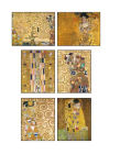 Alternative view 2 of teNeues - Wrapping Paper Book: Golden, Gustav Klimt, 12 Pages, Folded into a Book, Softcover, includes Page of Lablels, 6 Designs: Big Format Flat Magazine Style Book of Folded Wrapping Paper Pages