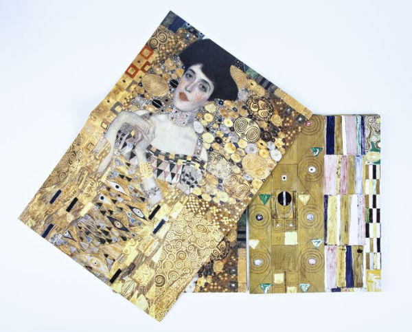 teNeues - Wrapping Paper, 12 Pages, Folded into a Book, Softcover, includes Page of Lablels, 6 Designs, Wrapping Paper Book: Golden, Gustav Klimt: Big Format Flat Magazine Style Book of Folded Wrapping Paper Pages