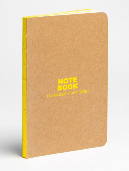 teNeues - Notebook Paperback Small Bullet Journal - 120 Dot-Grid Pages with Lay Flat Binding, Kraft and Neon Yellow: Small Bullet Journal: Slim format Small Bullet Journal with Dot-Grid Pages