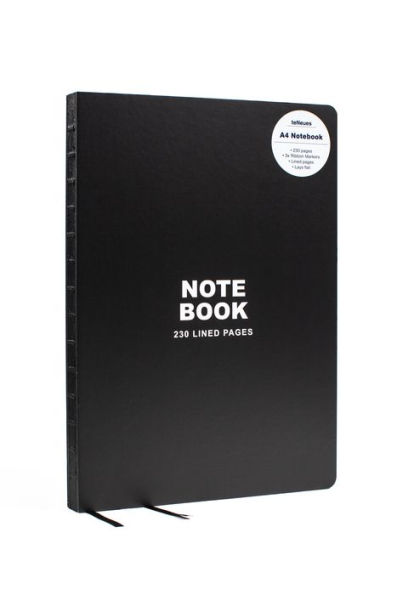 Teneues - Notebook Hardcover A4 - 230 Lined Pages with Lay Flat Binding, Classic Black: A4 Notebook: A4 Notebook