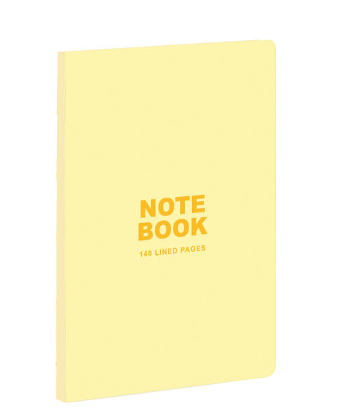 teNeues - A5 Notebook: Pastel Yellow, 140 Lined Pages, Raw Sewn Spine, Lays Flat: Our A5 Size Standard Paperback Notebook