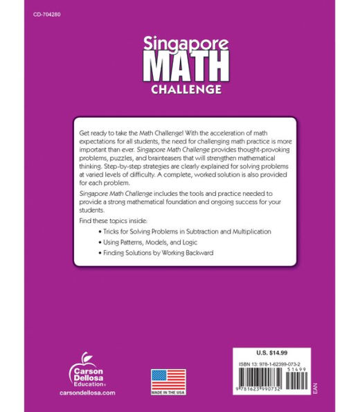 Singapore Math Challenge, Grades 3 - 5