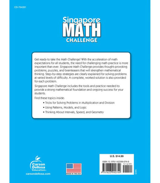 Singapore Math Challenge, Grades 4 - 6