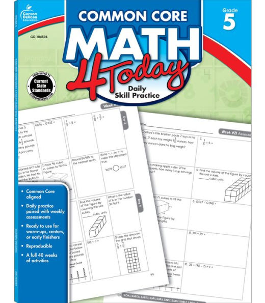 Common Core Math 4 Today, Grade 5: Daily Skill Practice