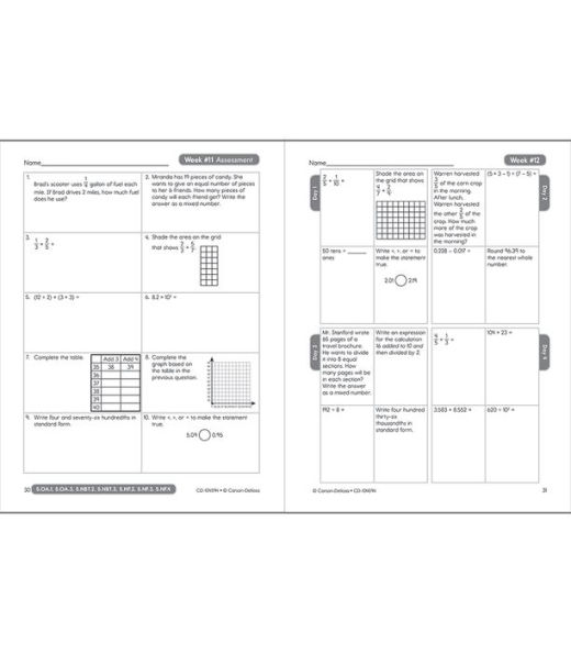 Common Core Math 4 Today, Grade 5: Daily Skill Practice