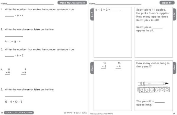 Common Core Math 4 Today, Grade 1: Daily Skill Practice