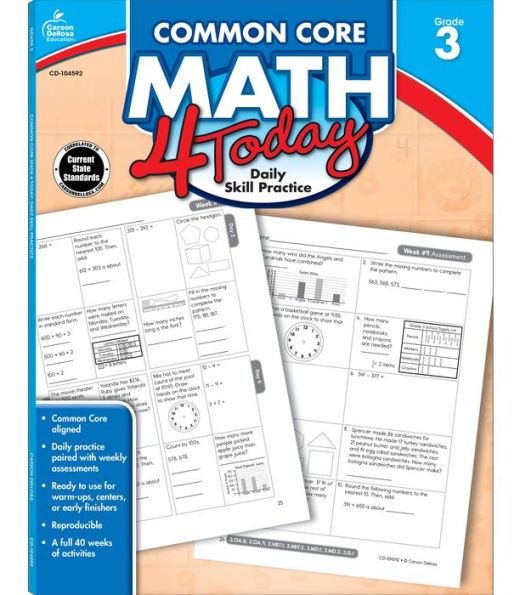 Common Core Math 4 Today, Grade 3: Daily Skill Practice