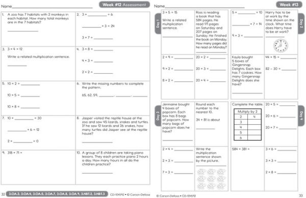 Common Core Math 4 Today, Grade 3: Daily Skill Practice