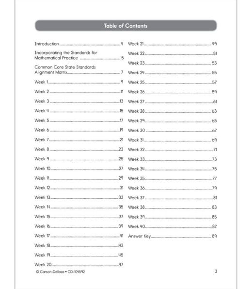 Common Core Math 4 Today, Grade 3: Daily Skill Practice