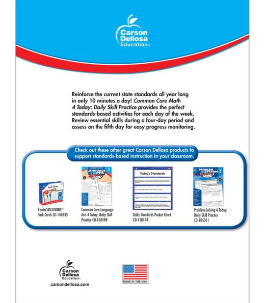 Common Core Math 4 Today, Grade 3: Daily Skill Practice