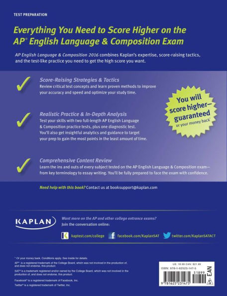 Kaplan AP English Language & Composition 2016