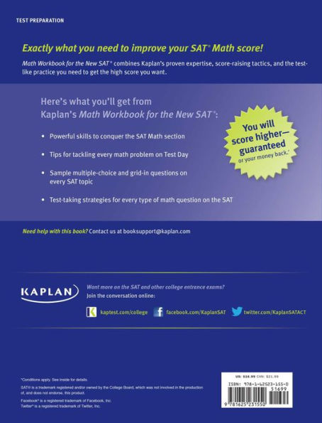 Kaplan Math Workbook for the New SAT