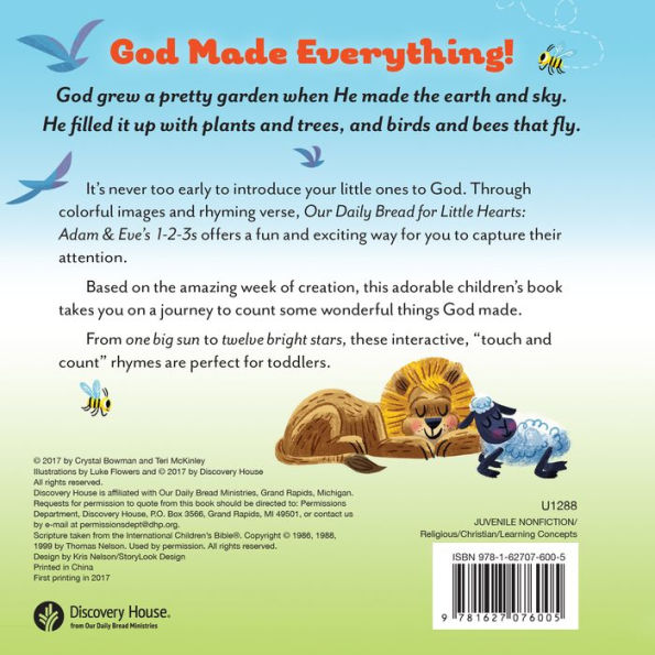 Adam and Eve's 1-2-3s: (A Bible-Based Counting Board Book for Toddlers and Preschoolers Ages 1-3)