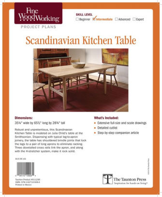 Fine Woodworking S Scandinavian Kitchen Table Plan By Editors Of