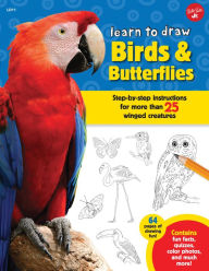 Title: Learn to Draw Birds & Butterflies: Step-by-step instructions for more than 25 winged creatures (PagePerfect NOOK Book), Author: Robbin Cuddy