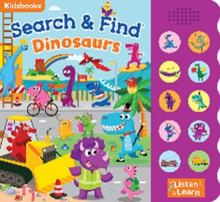 Search & Find: Dinosaurs 10 Button