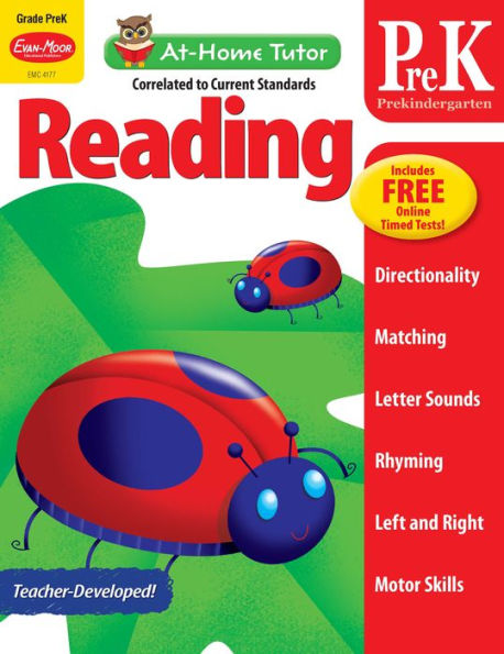 Reading and Phonics Skills, Preschool Workbook: At-Home Tutor, Alphabet, Beginning Sounds, Tracing, Matching, Drawing, Sequencing, Pre-Writing