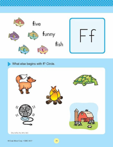 Reading and Phonics Skills, Preschool Workbook: At-Home Tutor, Alphabet, Beginning Sounds, Tracing, Matching, Drawing, Sequencing, Pre-Writing