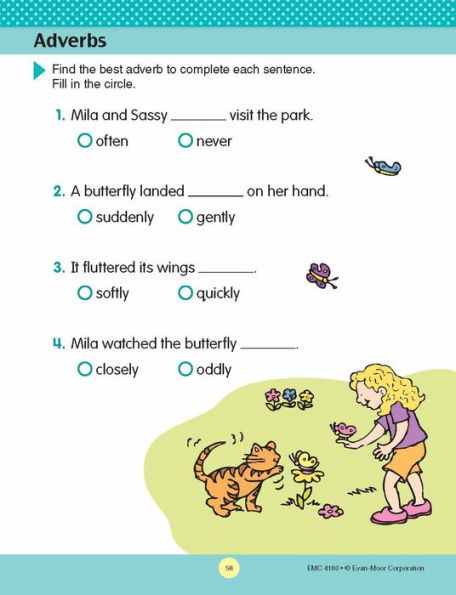 Language Skills, Grade 2 Workbook: At-Home Tutor, Nouns, Verbs, Adjectives, Parts of Speech, Word Families