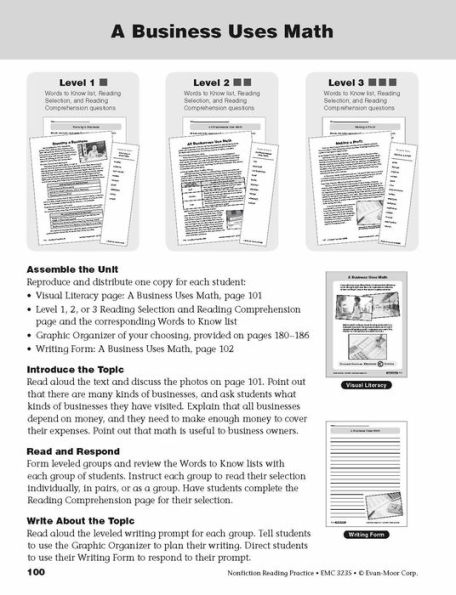 Nonfiction Reading Practice, Grade 5 Teacher Resource