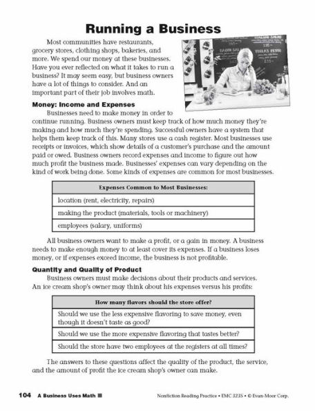 Nonfiction Reading Practice, Grade 5 Teacher Resource