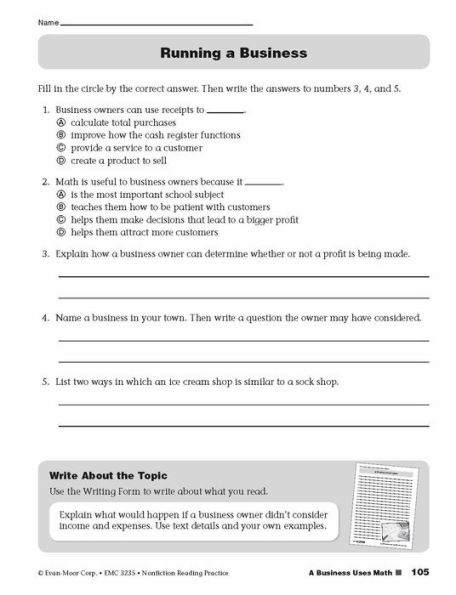 Nonfiction Reading Practice, Grade 5 Teacher Resource