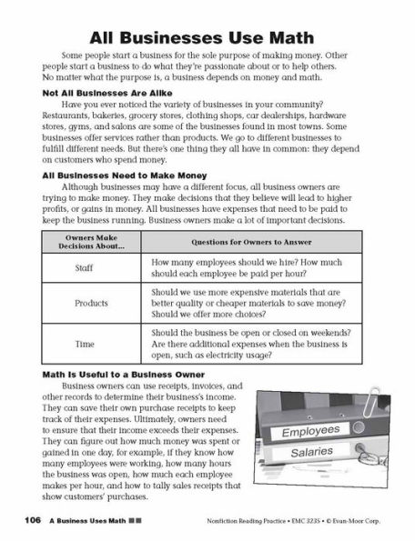 Nonfiction Reading Practice, Grade 5 Teacher Resource