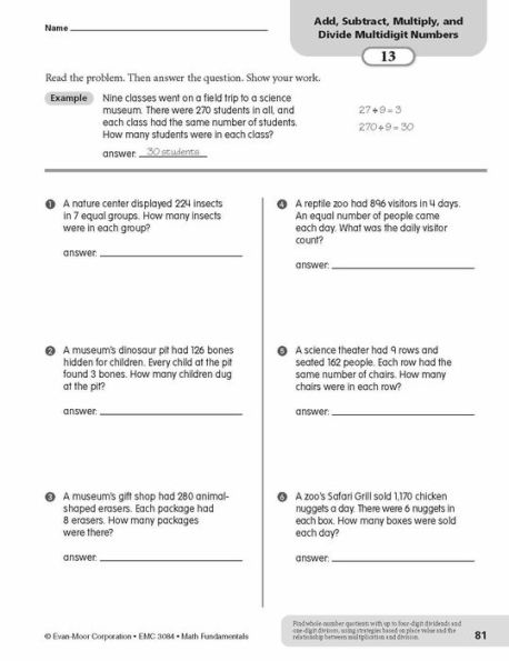 Math Fundamentals, Grade 4 Teacher Resource