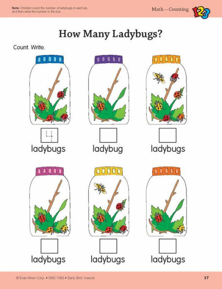 Early Bird: Insects, Age 4 - 5 Workbook