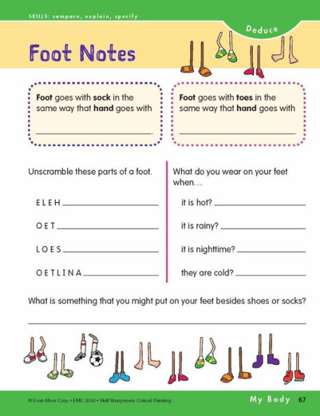 Skill Sharpeners: Critical Thinking, Grade 2 Workbook