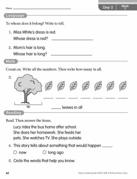 Daily Fundamentals, Grade 1 Teacher Edition