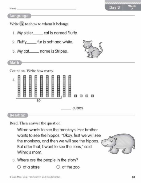 Daily Fundamentals, Grade 1 Teacher Edition