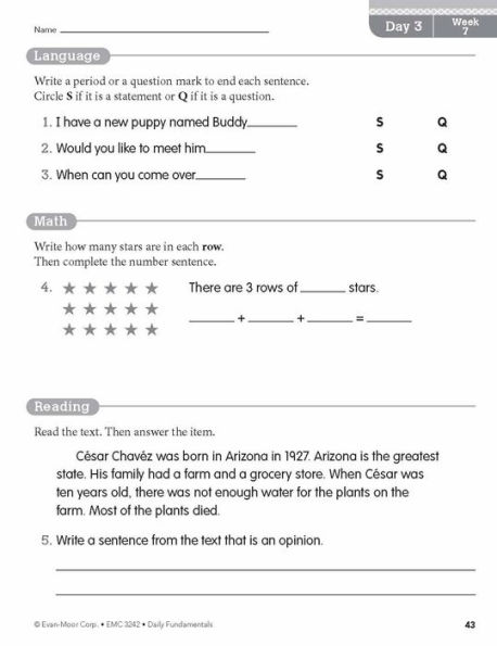 Daily Fundamentals, Grade 2 Teacher Edition