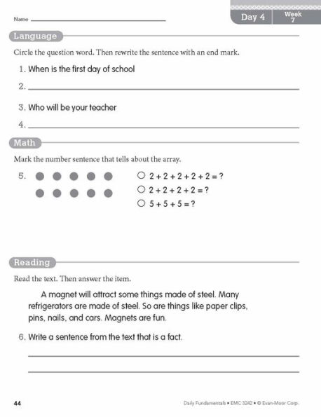 Daily Fundamentals, Grade 2 Teacher Edition
