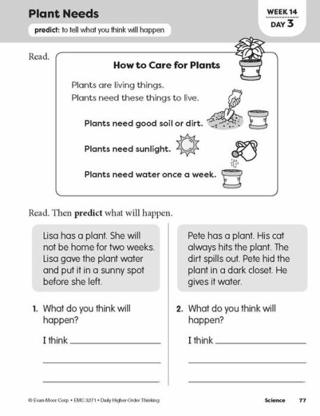Daily Higher-Order Thinking, Grade 1 Teacher Edition