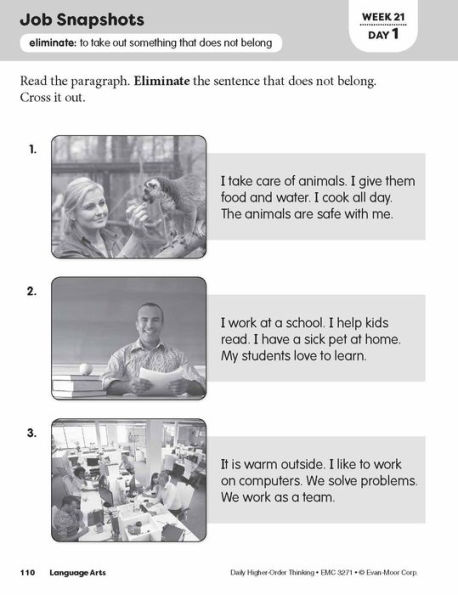 Daily Higher-Order Thinking, Grade 1 Teacher Edition
